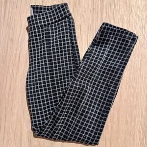 Zara Kids Black and White Pull On Checkered Pattern Leggings size 6 years